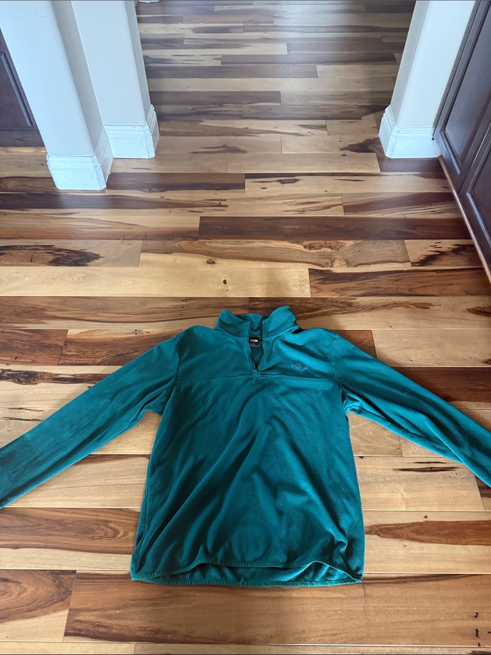 Men’s forest green North face Quarter-Zip Pullover Top